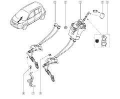 Käigukasti tross Originaal Renault Scenic Megane II 7701066651
