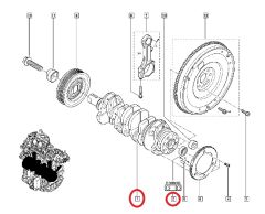 Väntvõlli Laagrid Originaal Renault 2.0-2.3 dCI 7701476740