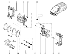 Pidurisadula remondikomplekt Ees Originaal Trafic Vivaro 411201691R