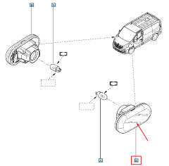 Suunatuli Vasak Uus Originaal 261658184R Renault