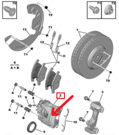 Pidurisadul Vasak Ees Uus Originaal 4400V3 4400.V3 Citroen Peugeot