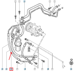 Konditsioneeri toru Uus Originaal 8200895919 Renault