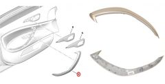 Ukse liist Vasak Ees Uus Originaal Citroen C5 III 96785135CL Ukse liist Vasak Ees Uus Originaal Citroen C5 III 96785135CL