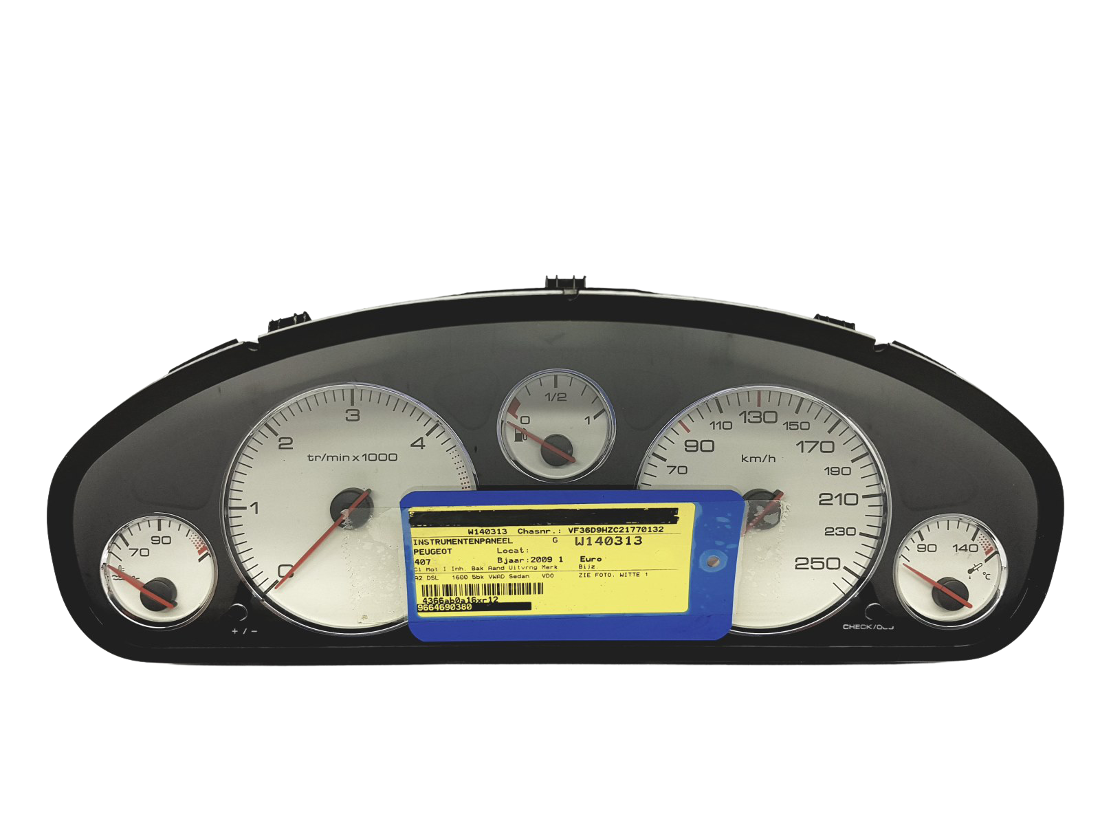 Spidomeeter Peugeot 407 9664690380 Siemens VDO 45052 main product photo