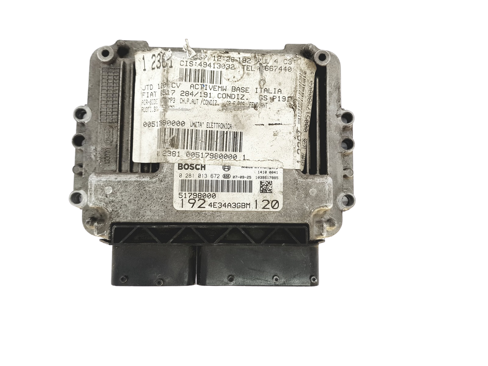 Juhtplokk 51798000 0281013672 Alfa Romeo Bosch 27280 main product photo