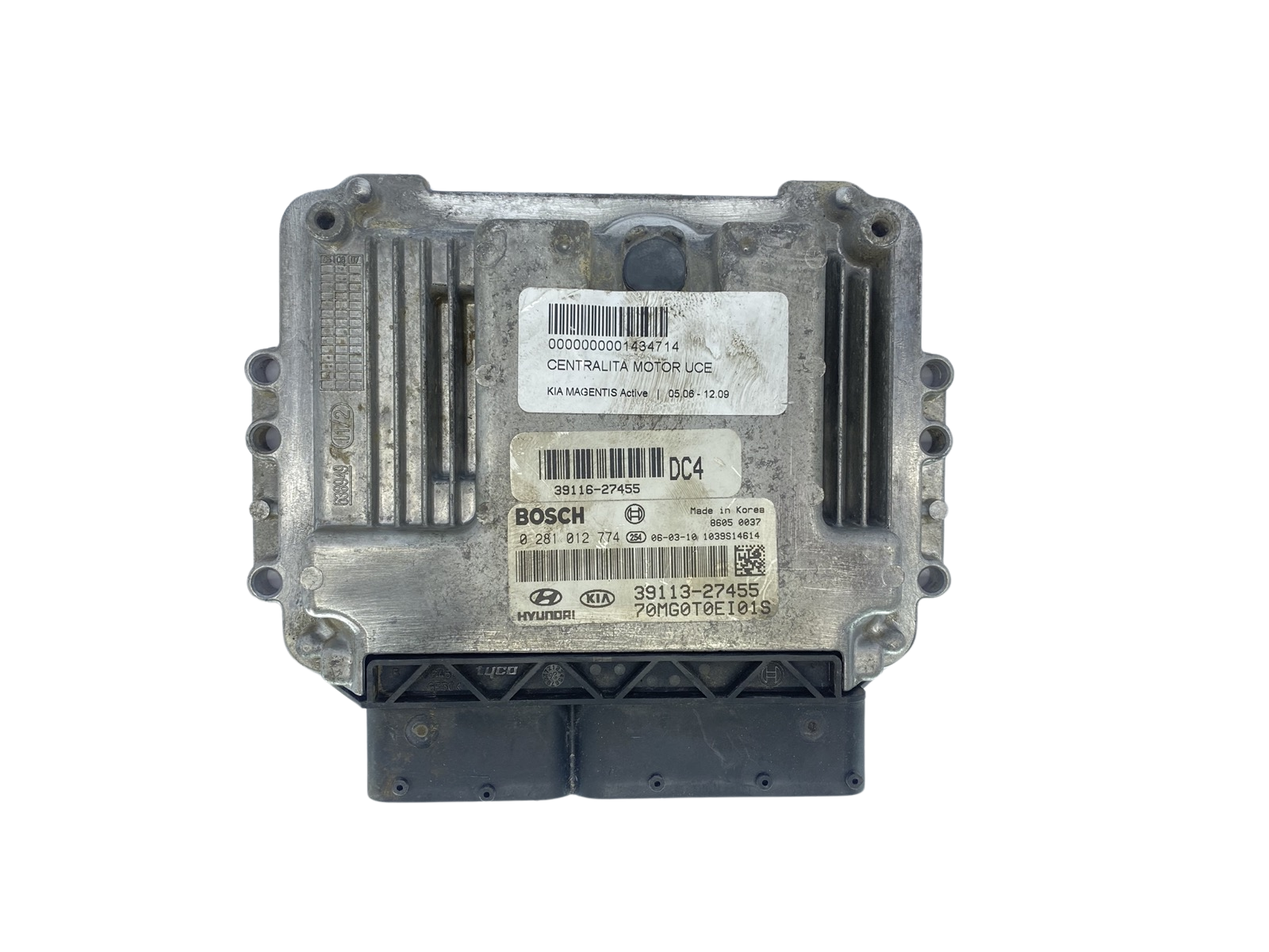 Juhtplokk 0281012774 39113-27455 70MG0T0EI01S KIA Bosch 62722 main product photo