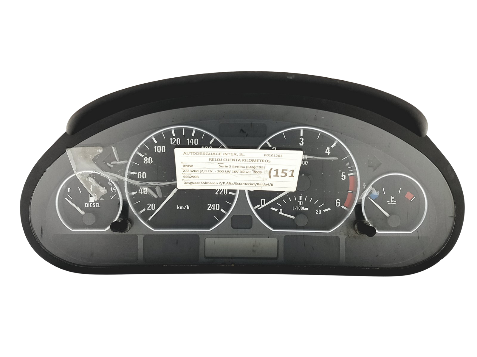 Spidomeeter BMW 3 E46 6211 6932908 0263639128 51409 main product photo