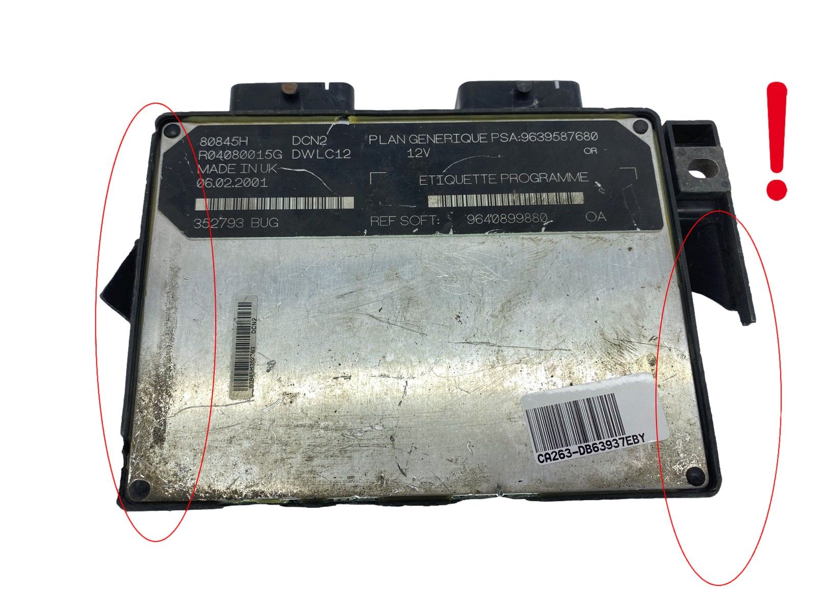 Juhtplokk 9639587680 9640899880 R04080015G 80845H PSA Lucas 63937 main product photo