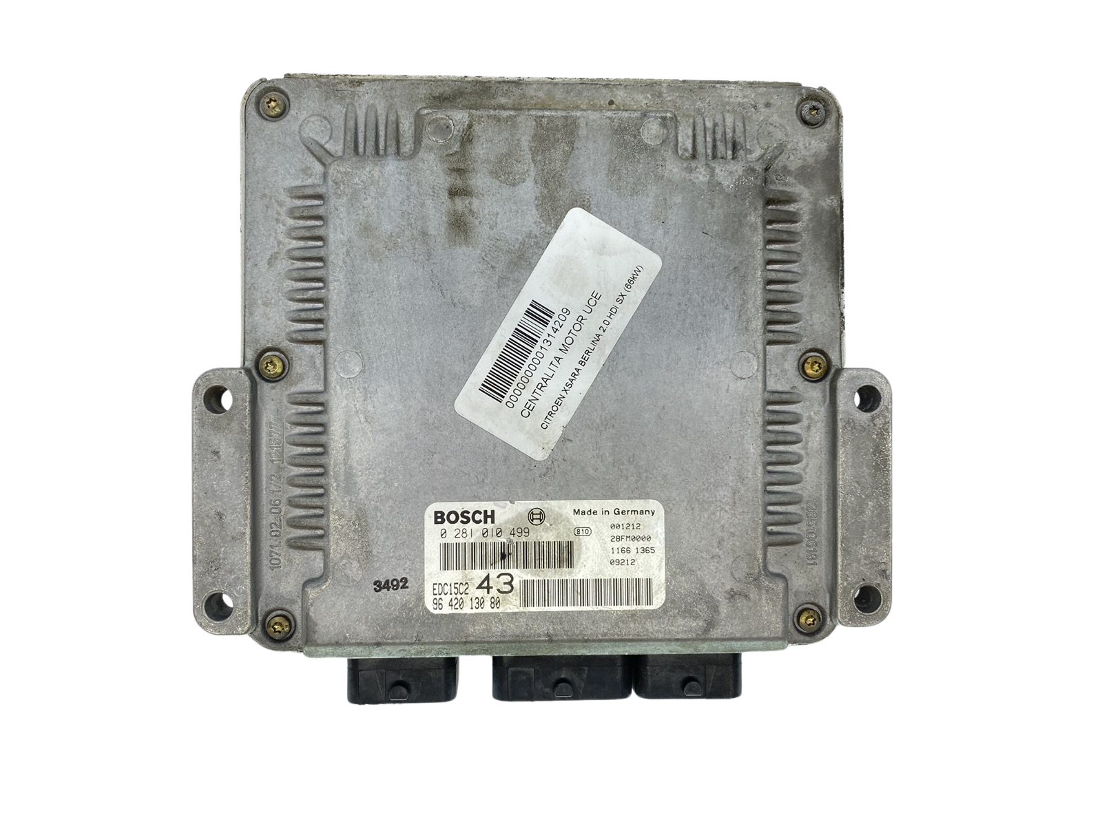 Juhtplokk 0281010499 9642013080 PSA Bosch 63918 main product photo
