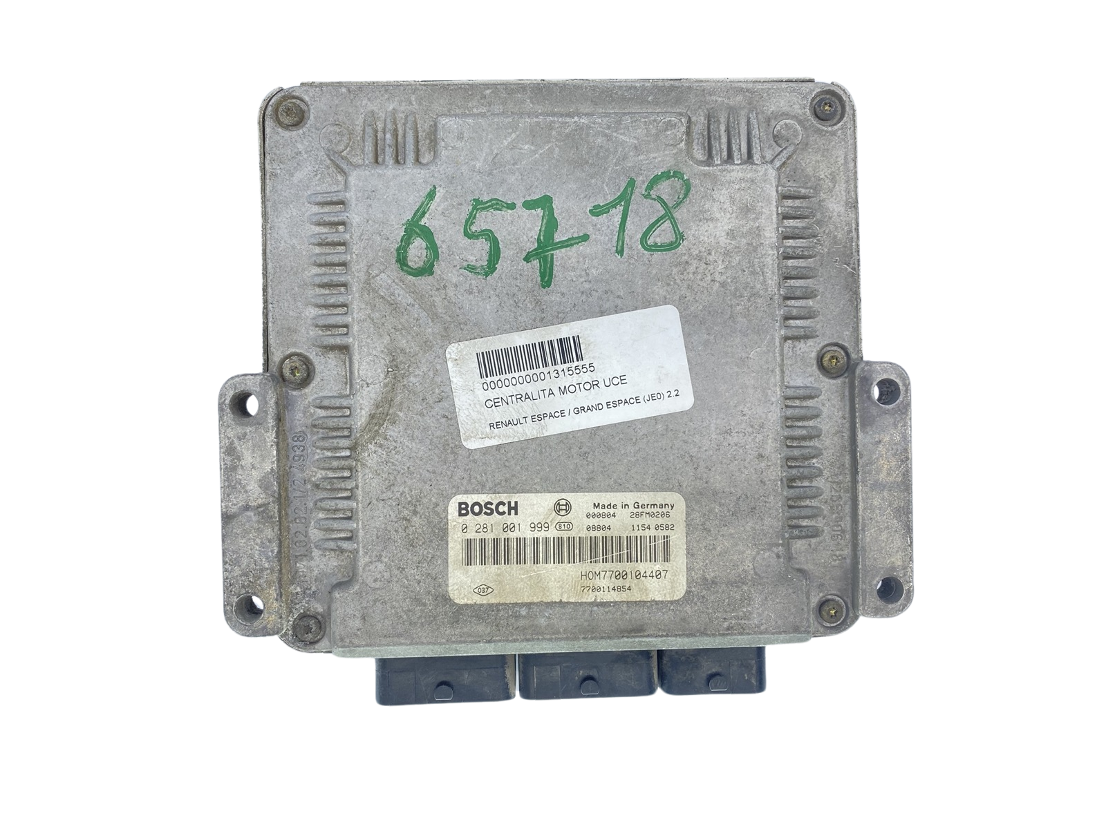 Juhtplokk 0281001999 7700104407 7700114854 Renault Bosch 63809 main product photo