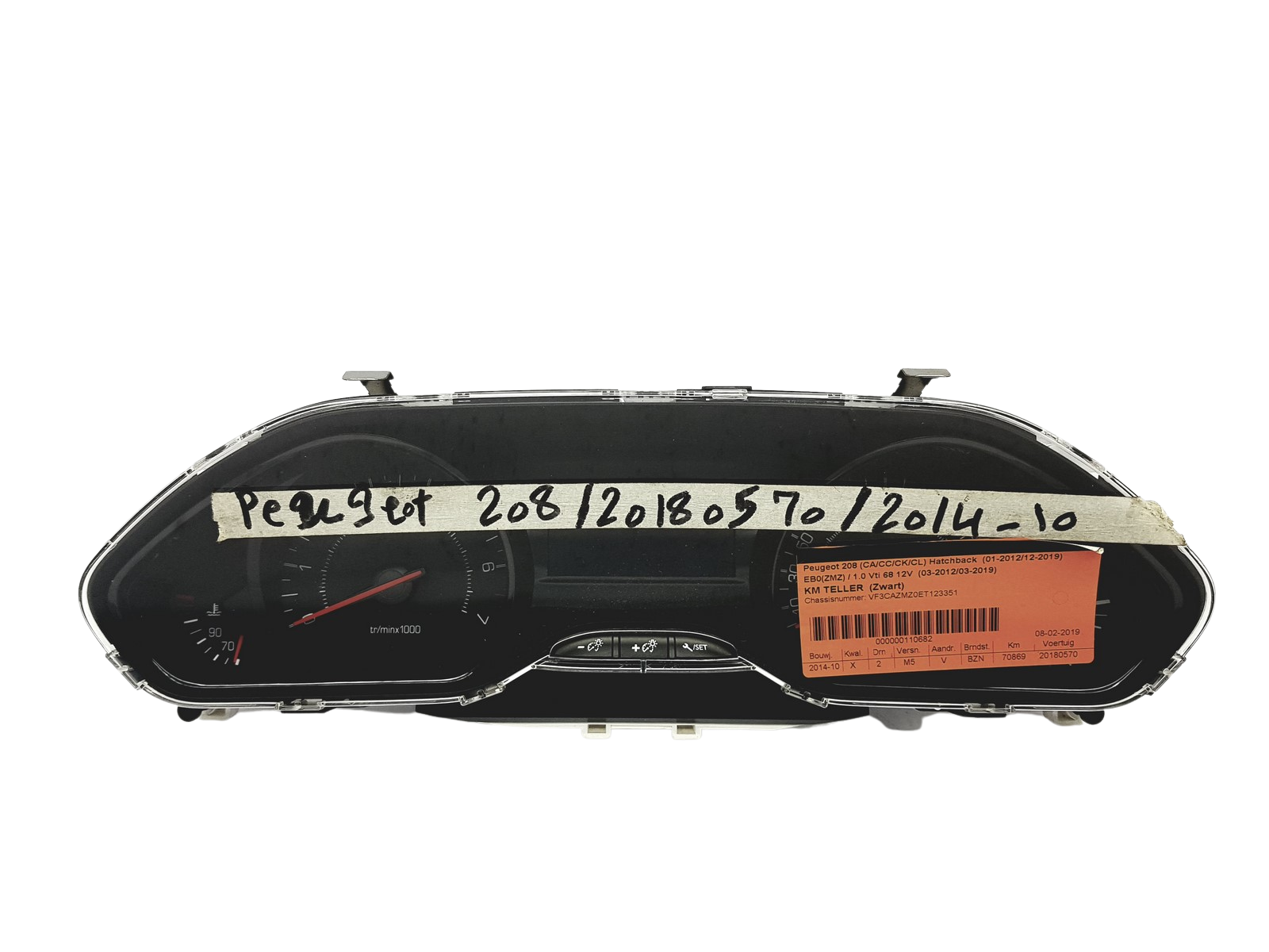 Tahhomeeter Peugeot 208 9805399980 J Yazaki 53273 main product photo