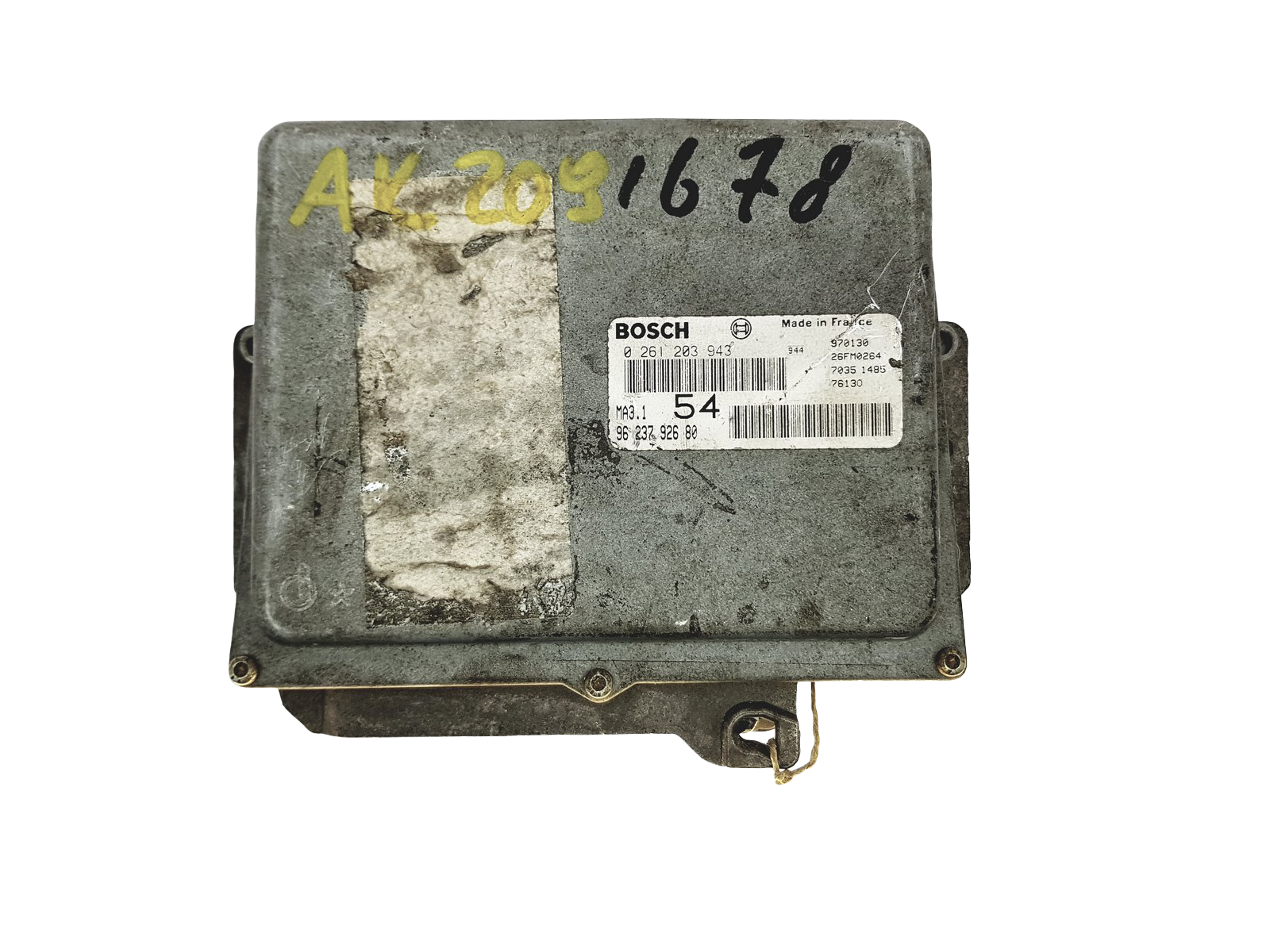 Juhtplokk 0261203943 9623792680 26FM0264 MA3.1 PSA Bosch 22234 main product photo