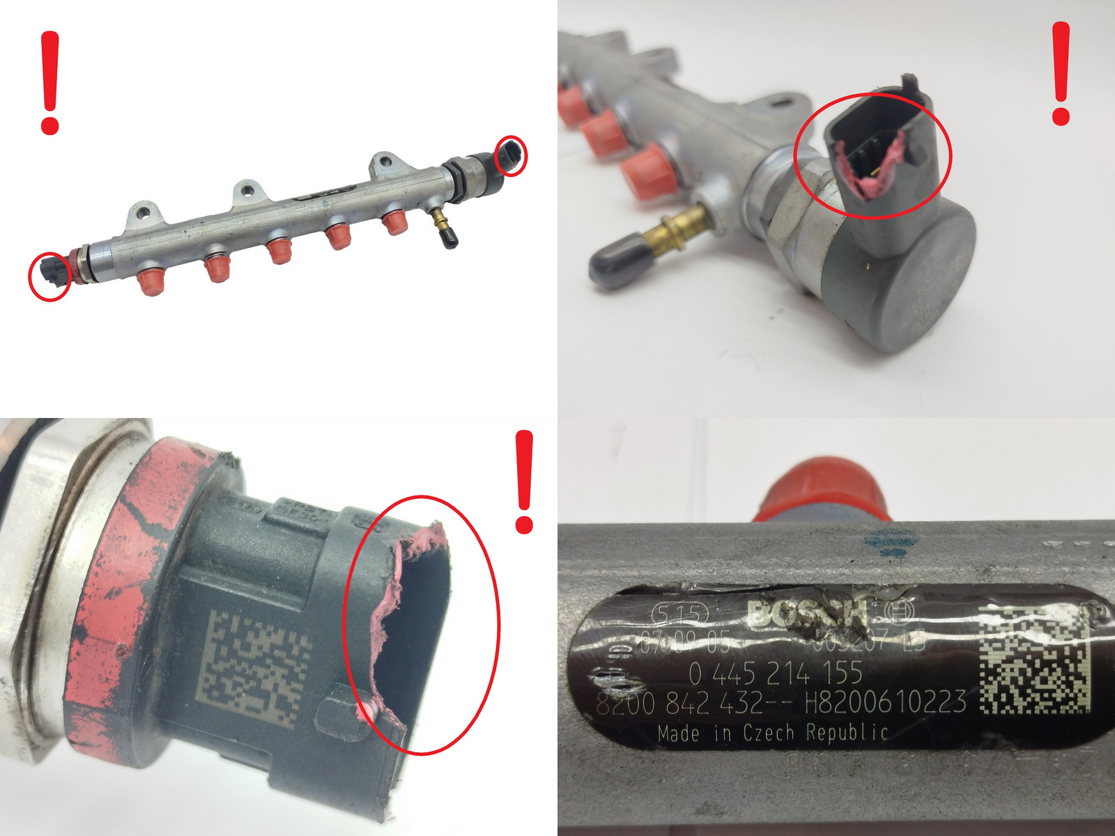 Klapp Listwa Paliwa 0445214155 0281002800 Bosch 2.0 DCI Renault 8200842432 main product photo
