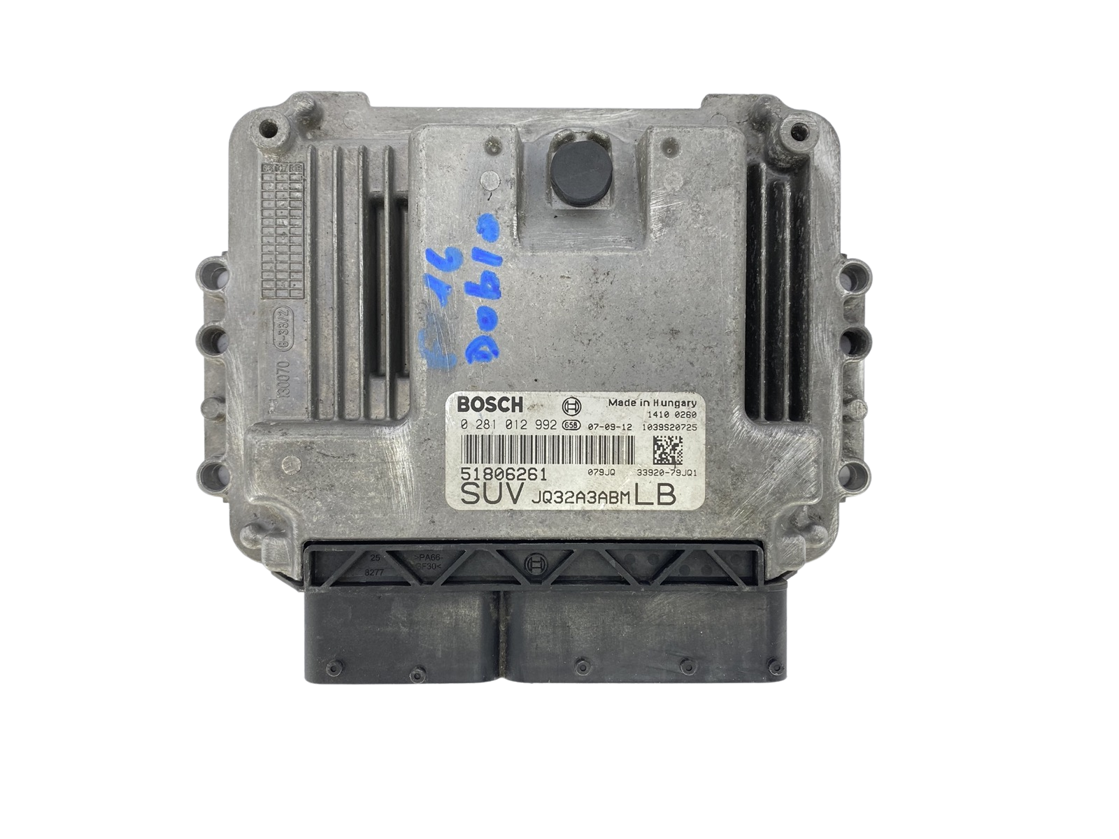 Juhtplokk 0281012992 51806261 JQ32A3ABM Fiat Bosch 54184 main product photo