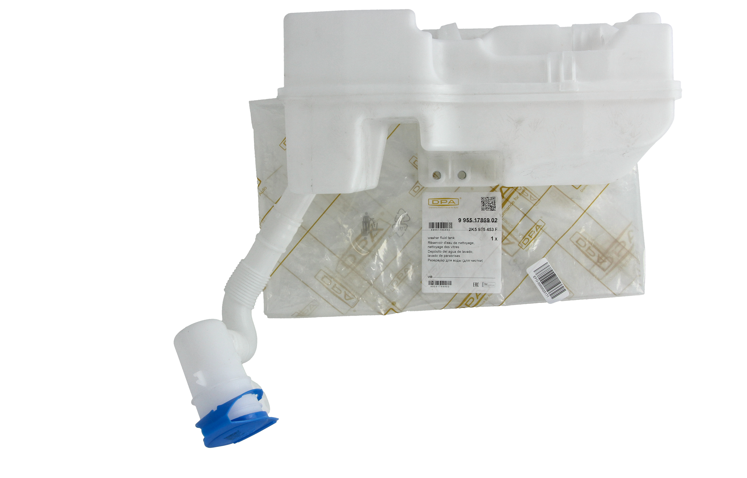 Klaasipesuvedeliku Paak Tehke VW Caddy 2K5955453F 99551786902 DPA main product photo