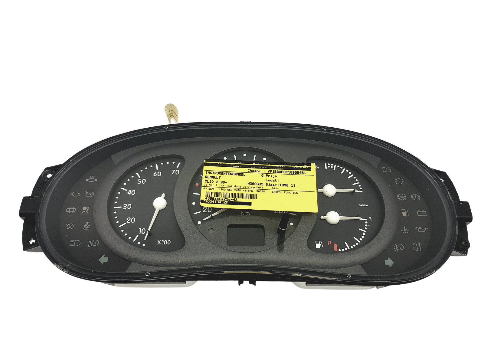 Tahhomeeter Renault Clio 2 7700410432 F 49251 main product photo