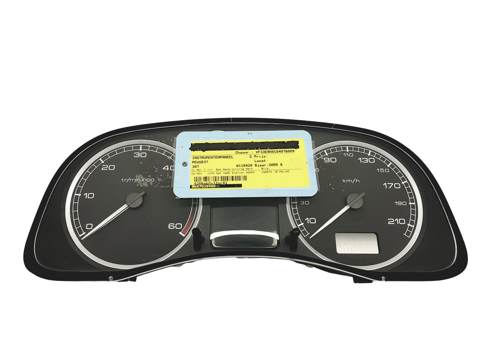 Tahhomeeter Peugeot 307 9647538480 A01 49488 main product photo