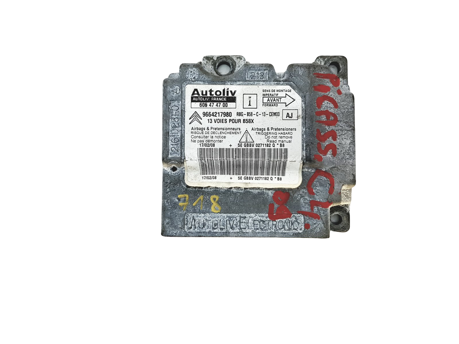 Juhtploki moodul 9664217980 606474700 PSA Autoliv 23413 main product photo