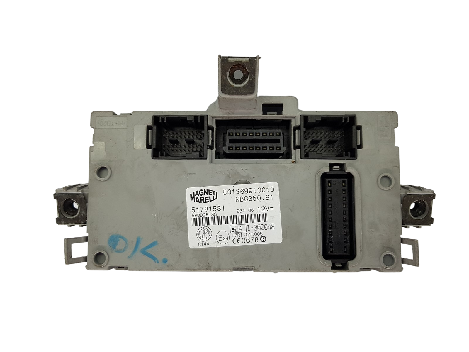 Juhtplokk BSI Fiat 51781531 501869910010 NBC350.91 Magneti Marelli 19900 main product photo