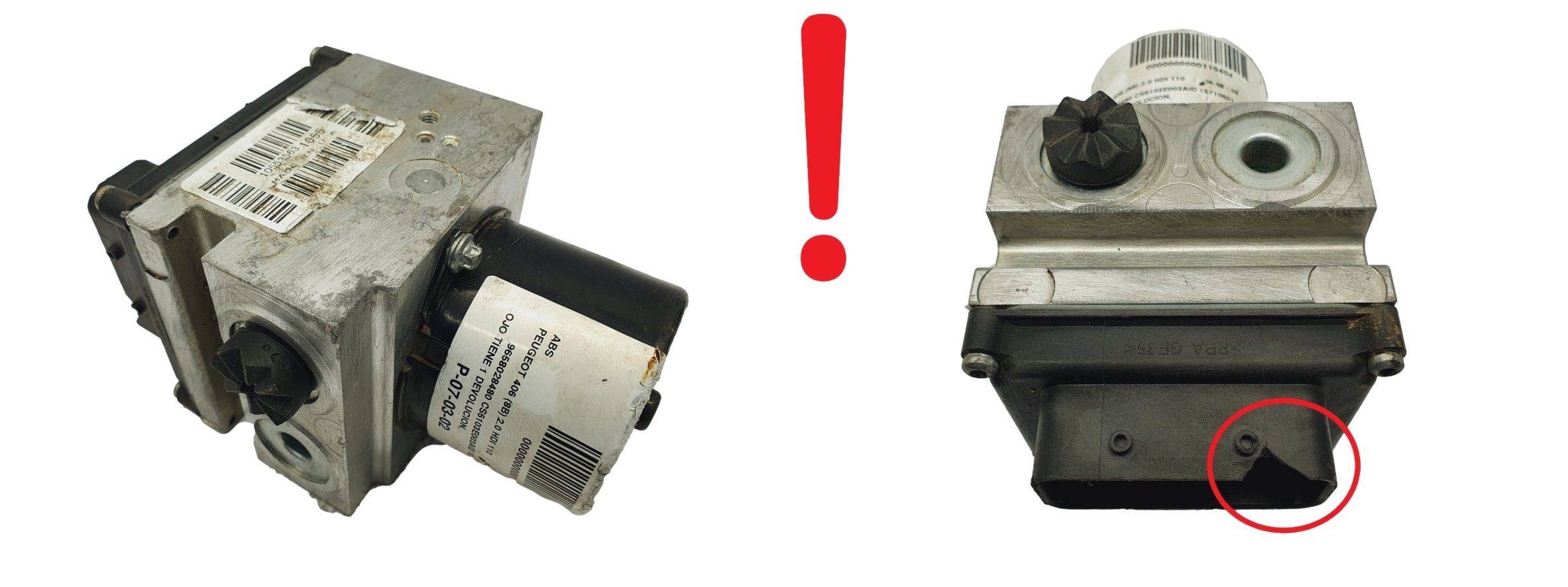 Abs Pump Peugeot 407 15710601 9658028480 TRW 65429 main product photo