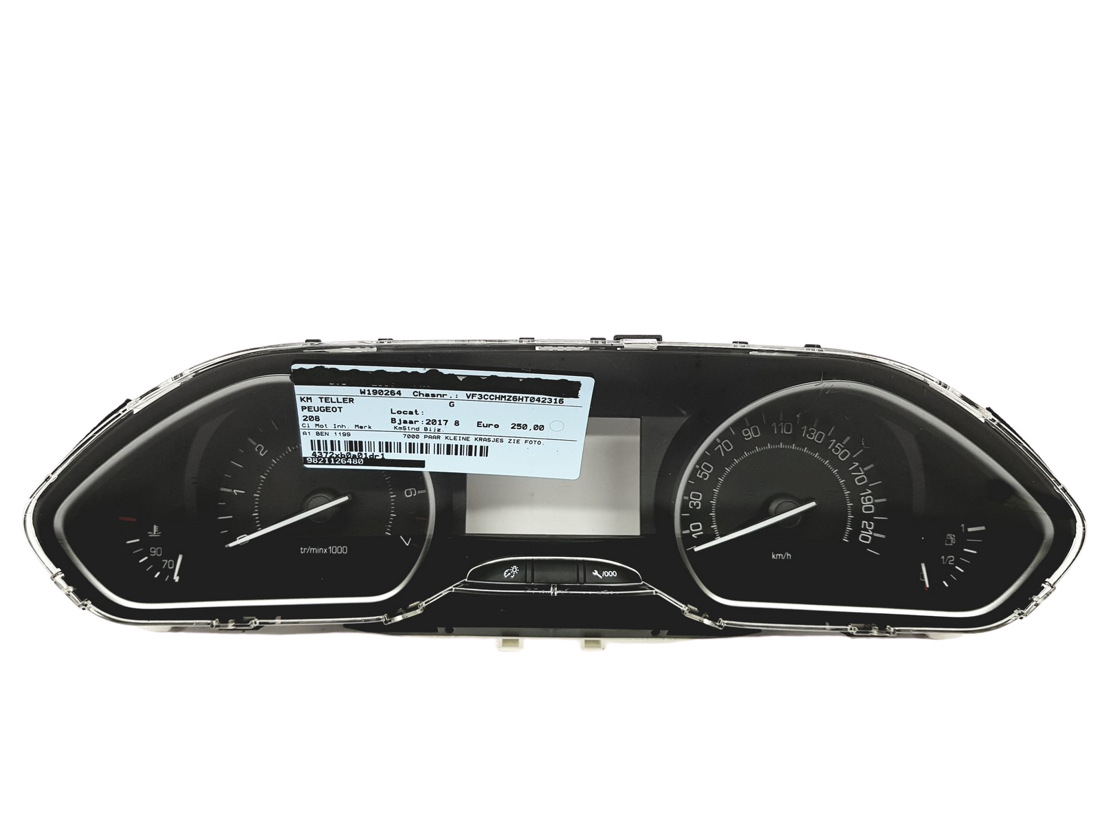 Tahhomeeter Peugeot 208 9822915380 NS 31001 main product photo