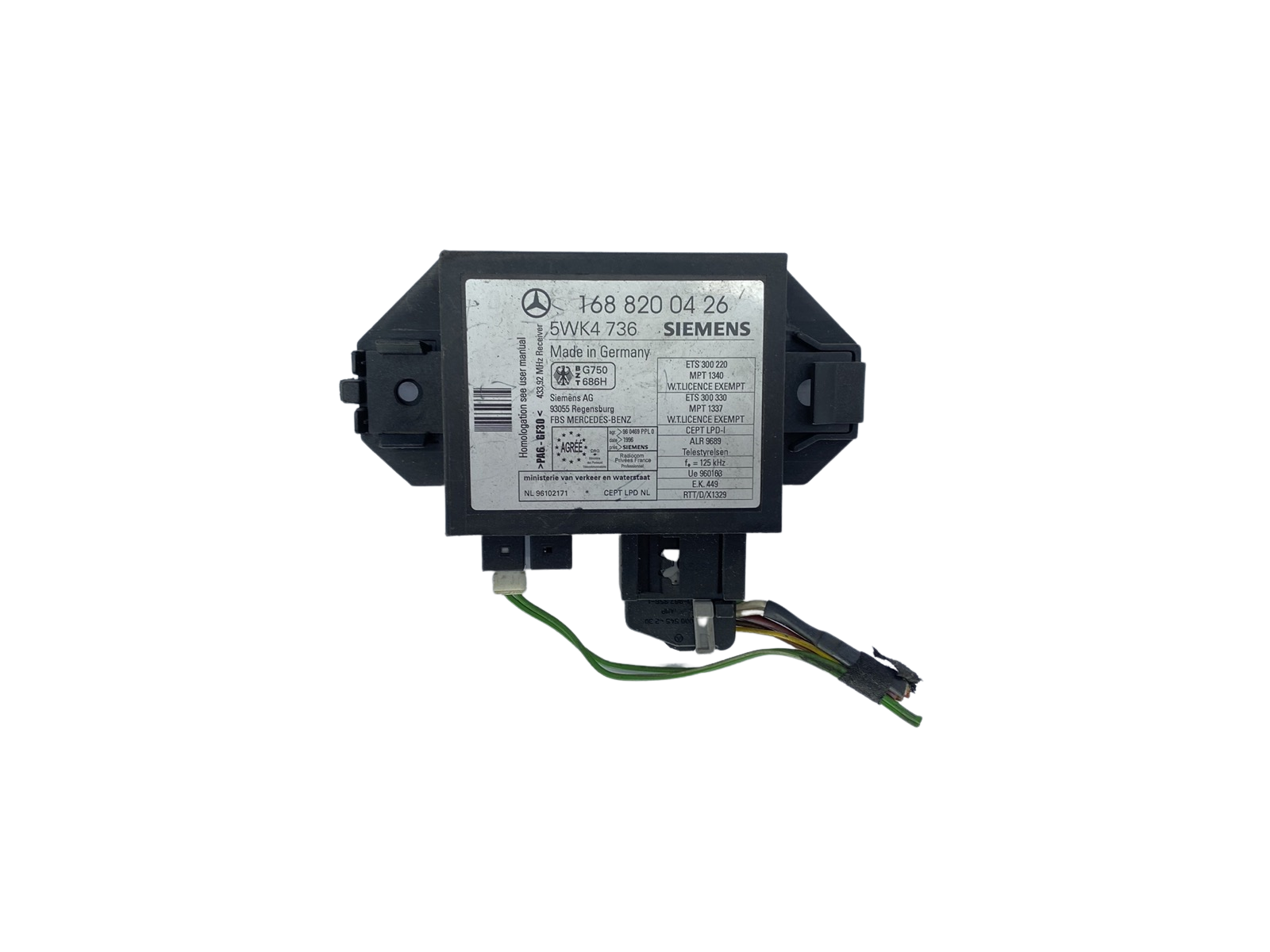 Juhtplokk Immo Mercedes-Benz 1688200426 5WK4736 Siemens 58220 main product photo
