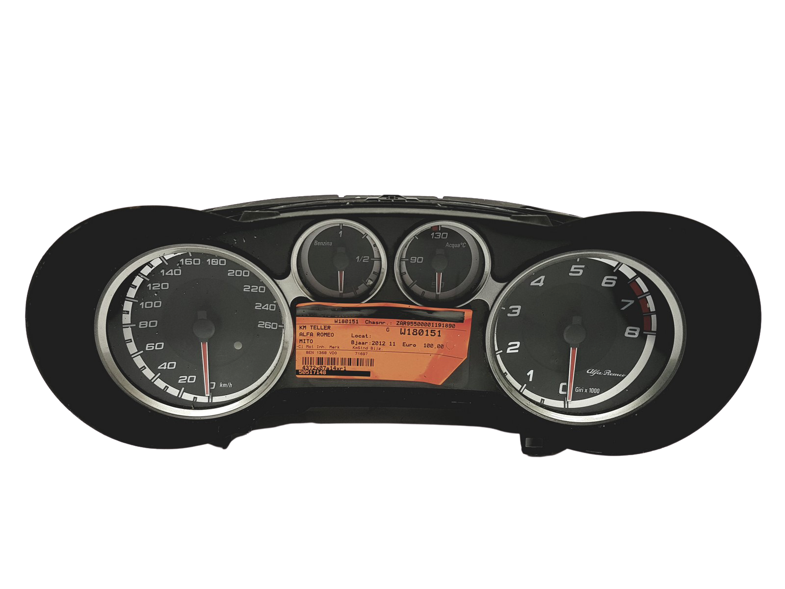 Spidomeeter Alfa Romeo Mito 50517148 A2C53357404 32352 main product photo