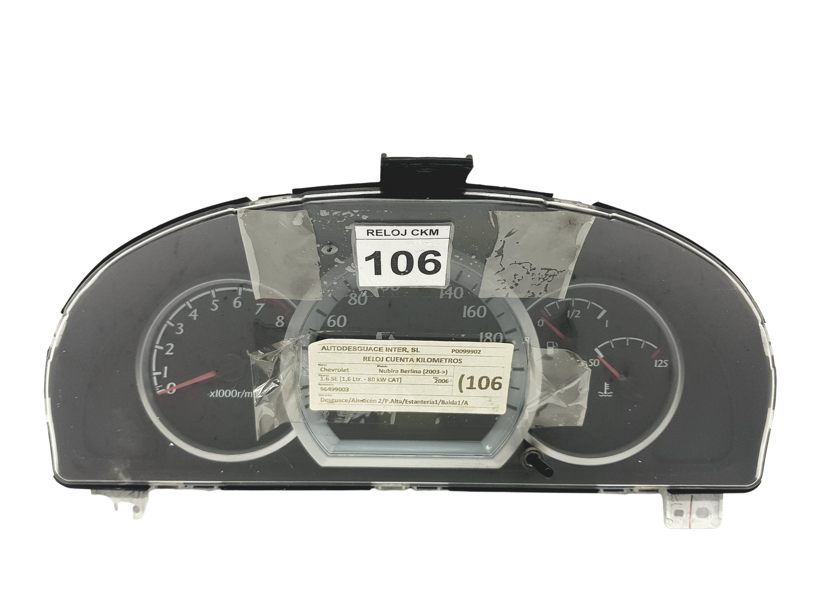 Tahhomeeter Chevrolet Lacetti 96499003HM 54659 main product photo