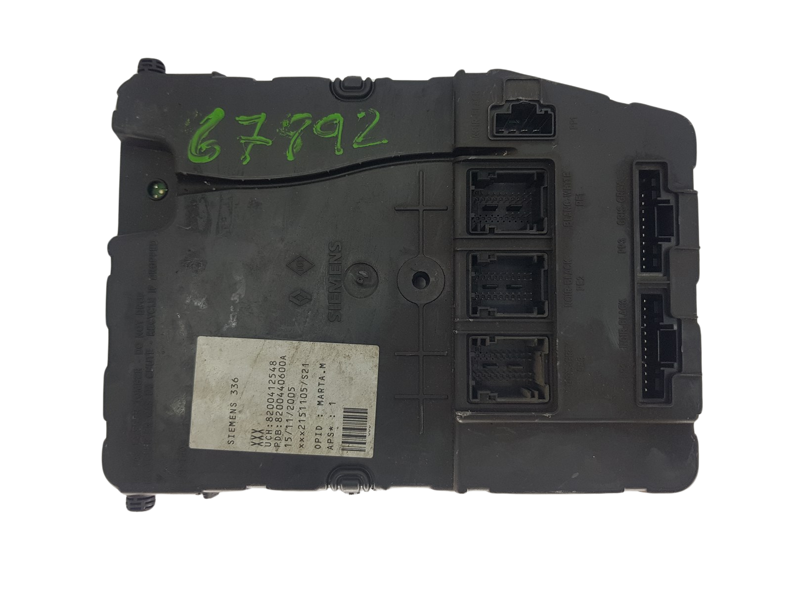 Juhtplokk UCH N2 8200412548 S118400150F Renault Siemens 1803 main product photo