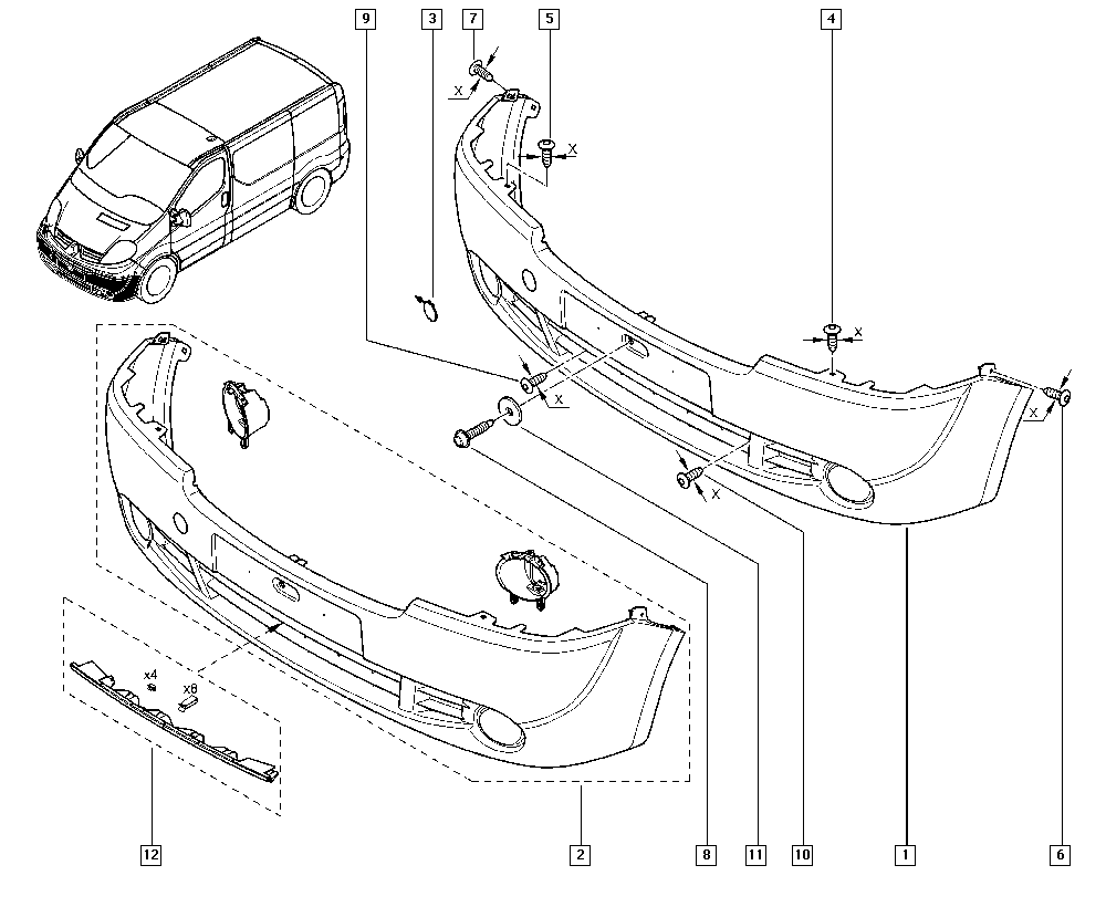 Kaanekate Ees Originaal Trafic II Primastar Vivaro 7701066114 main product photo