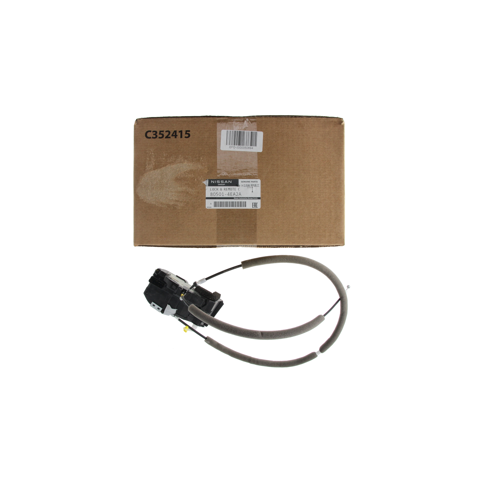 Ukse luku mehhanism Vasak Ees Uus Originaal 805014EA2A Renault Nissan main product photo