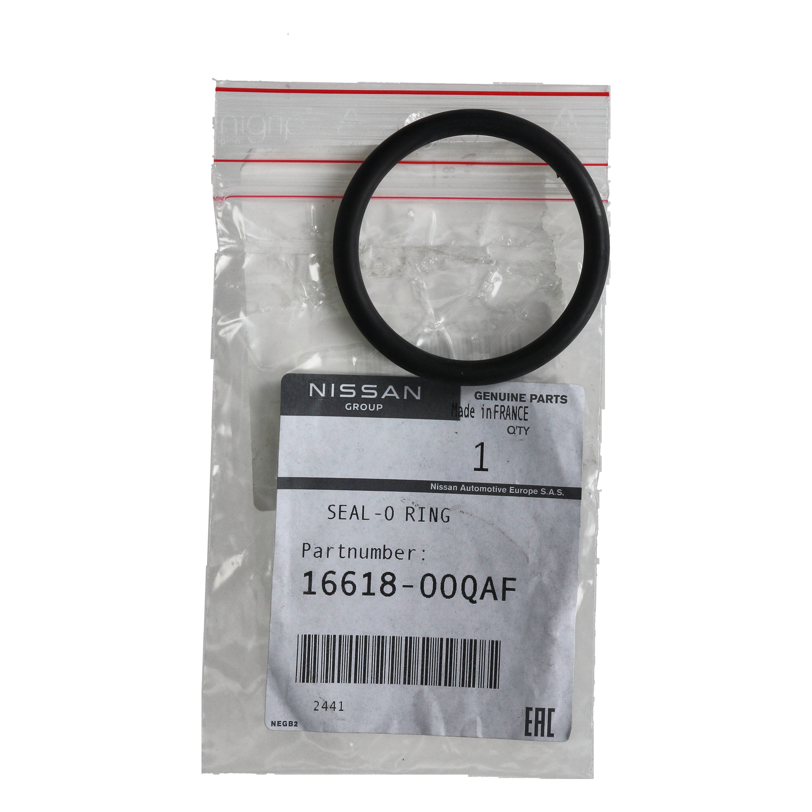 Tihend, tihendusrõngas Originaal 1661800QAF 7701049896 Renault Nissan main product photo