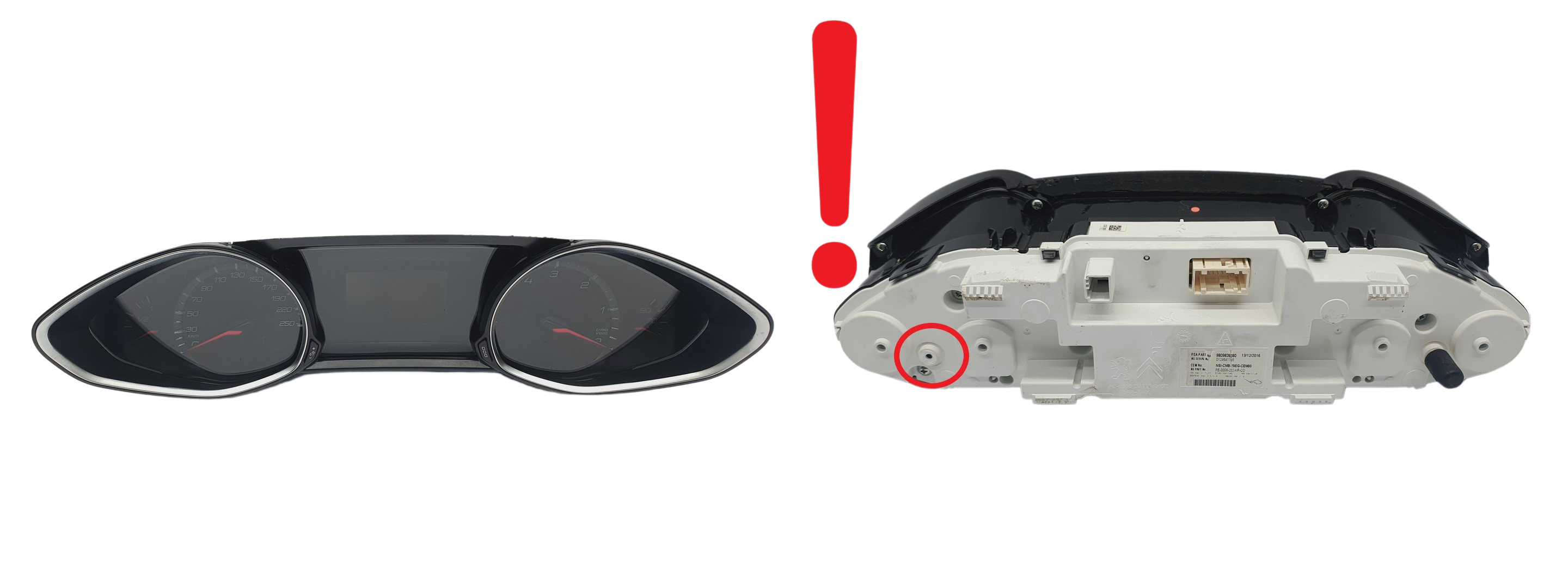 Tahhomeeter Peugeot 308 T9 9809838380 60816 main product photo