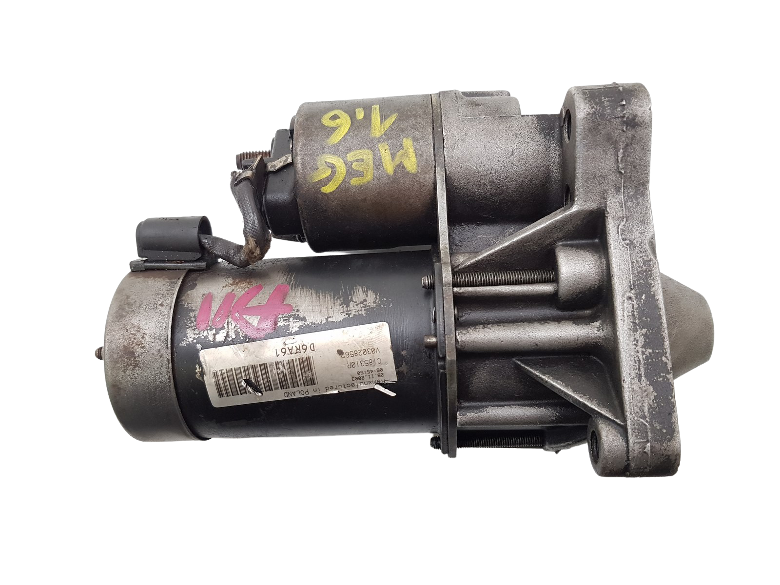 Mootori Starter Renault 7701351772 D6RA61 1.6 1.7 1.8 Valeo main product photo