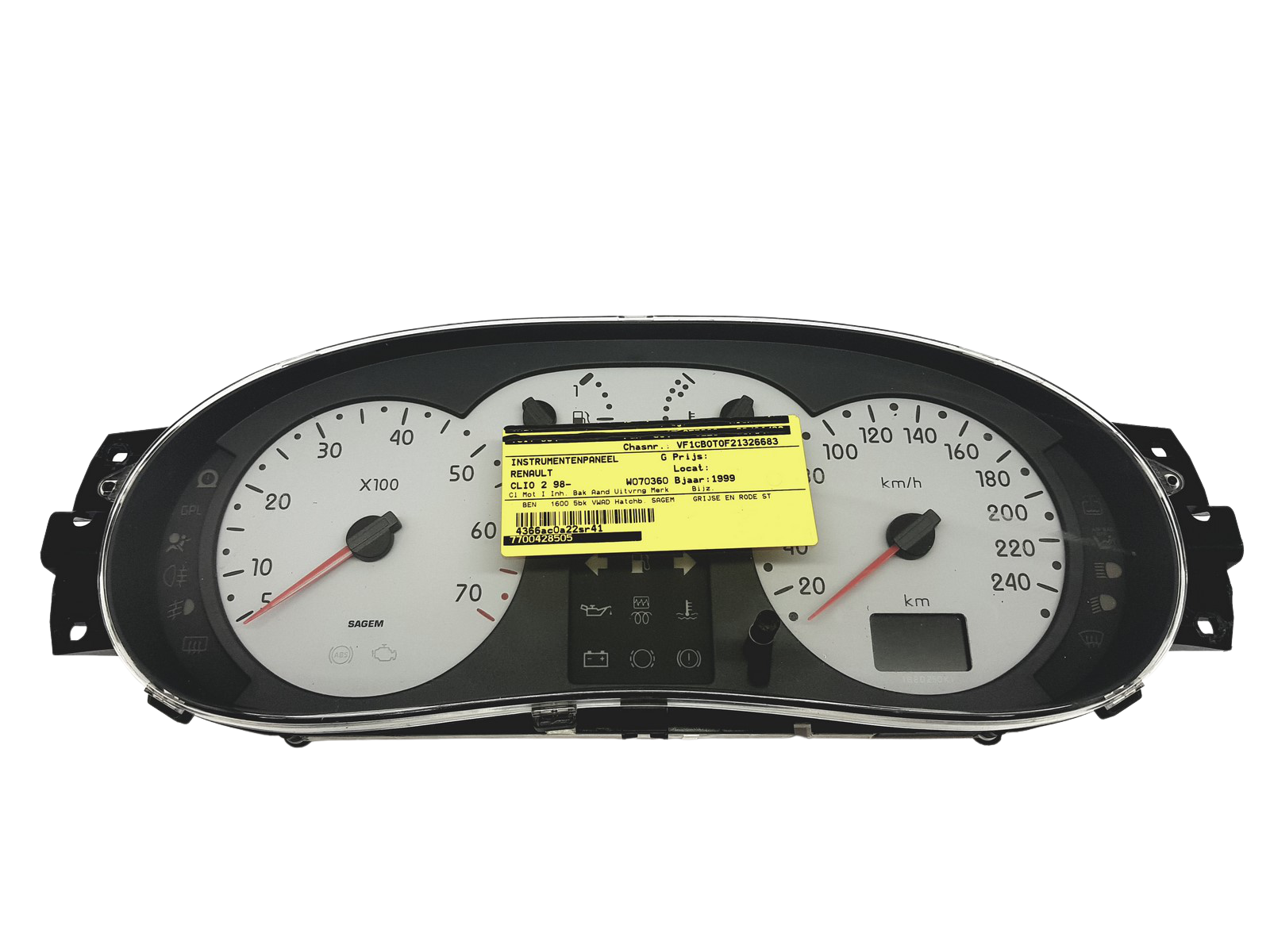 Tahhomeeter Renault Clio 2 7700428505 49244 main product photo