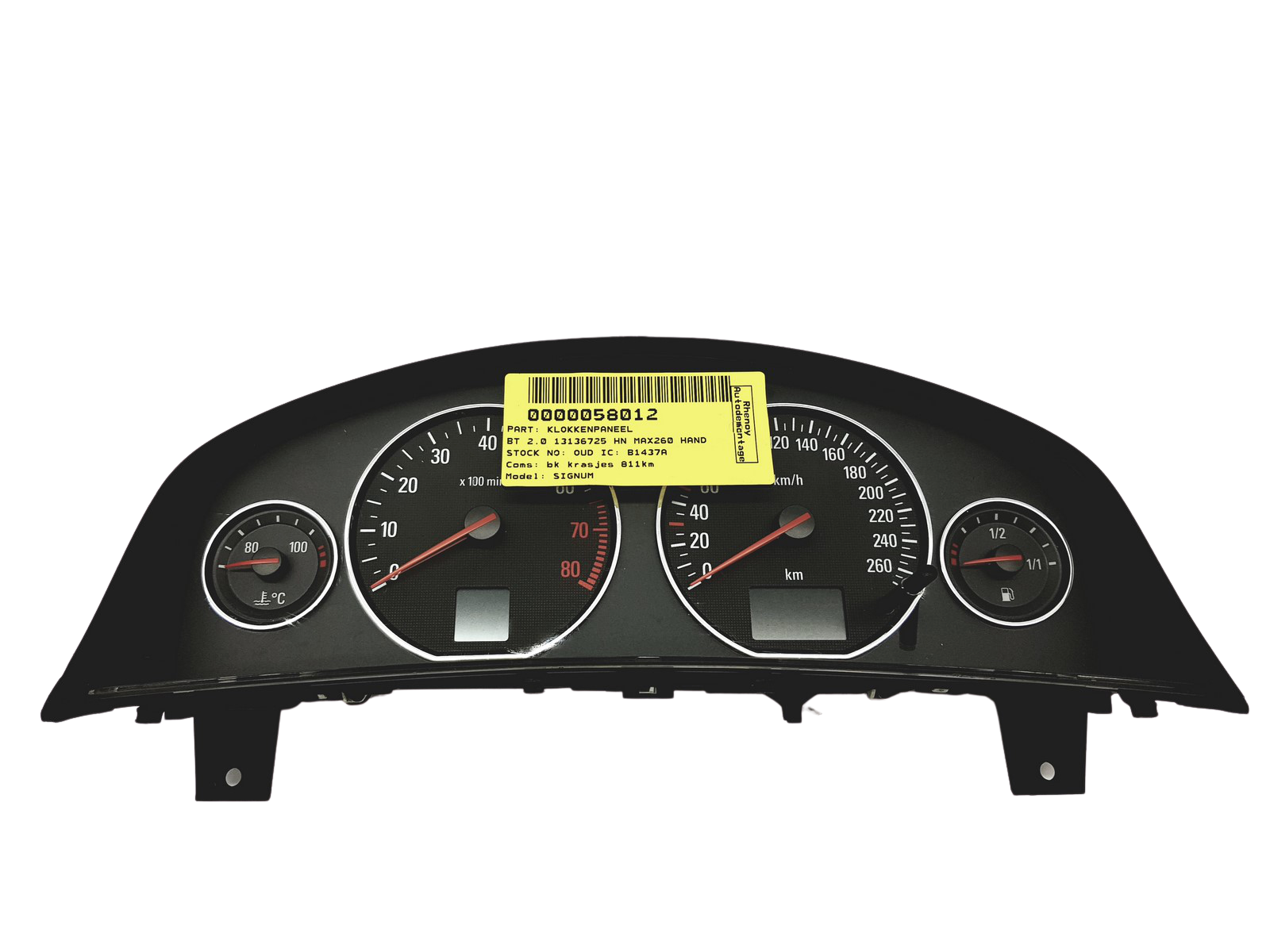 Spidomeeter Opel Vectra C Signum 13136725HN 31249 main product photo