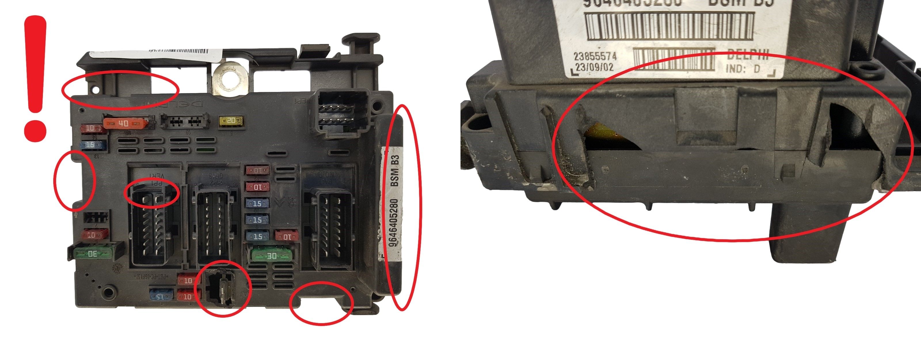 Juhtplokk BSM B3 9646405280 PSA Delphi 1505 main product photo