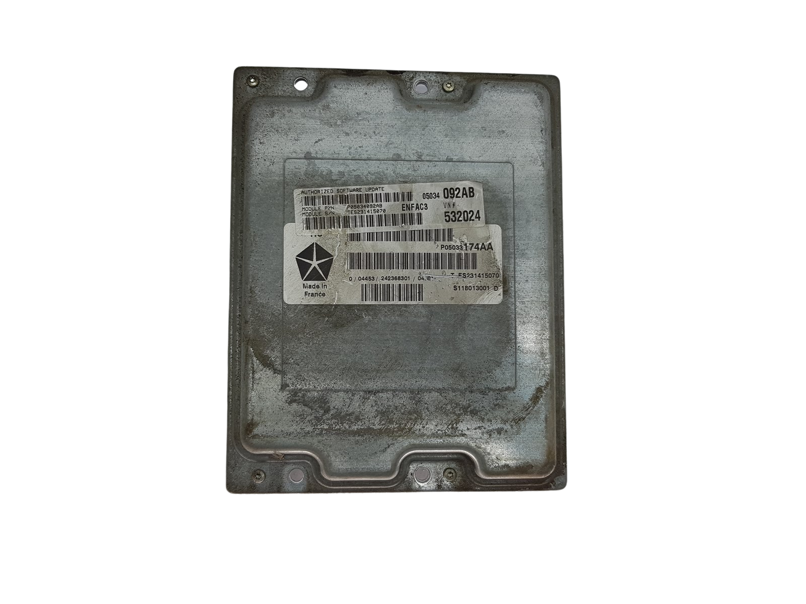 Juhtplokk P05034092AB 092AB S118013001 P05033174AA Chrysler main product photo
