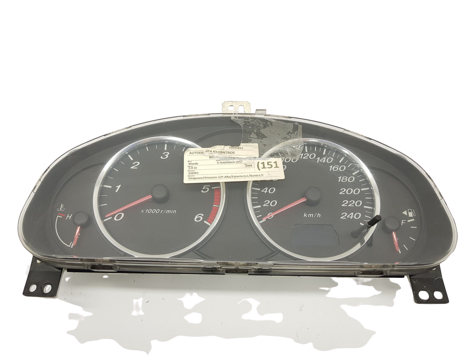 Tahhomeeter Mazda 6 JGGJ6WC 26889 main product photo