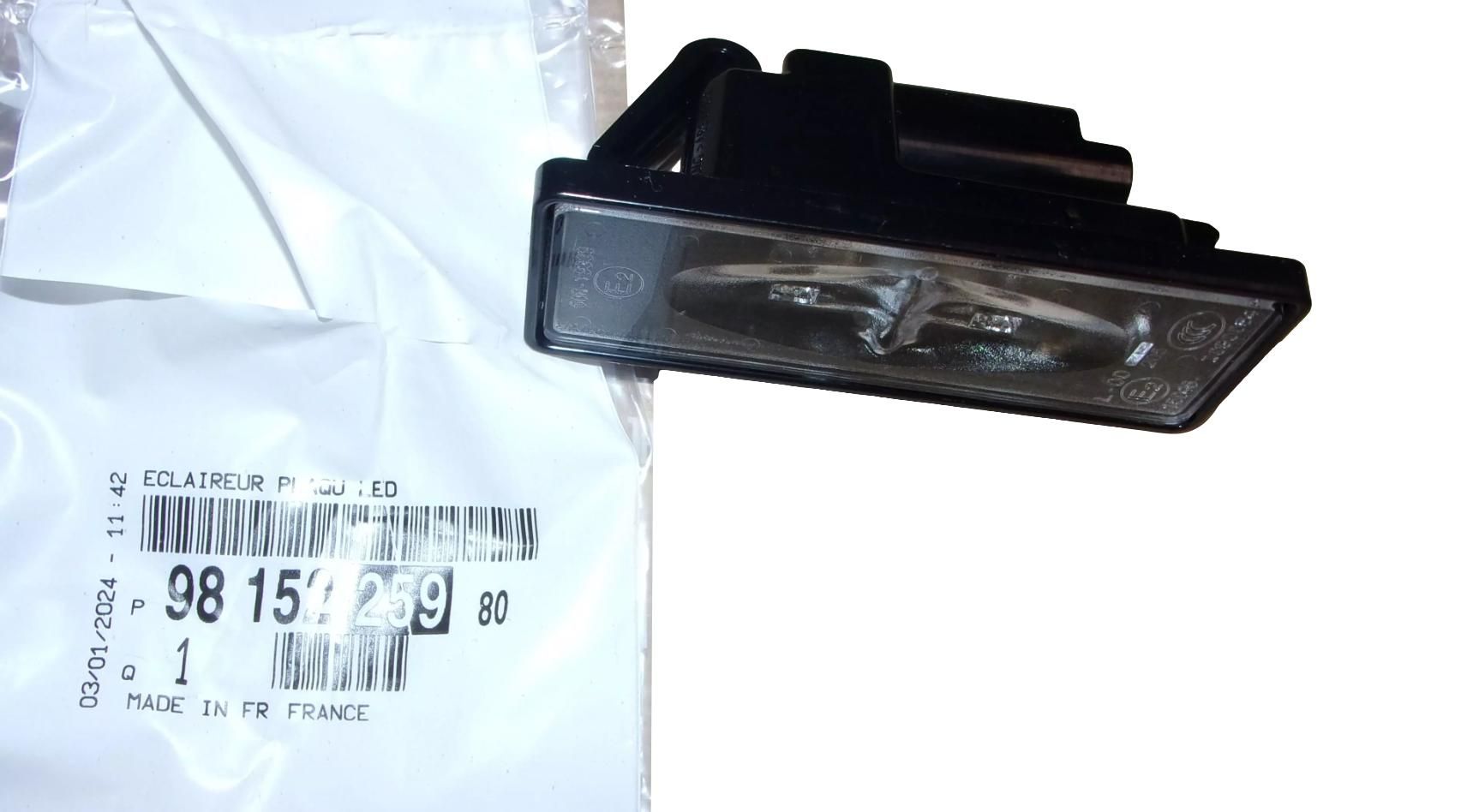 Lamp Oświetlenia Tablicy Rejestracyjnej Originaal 9815225980 Citroen Peugeot main product photo