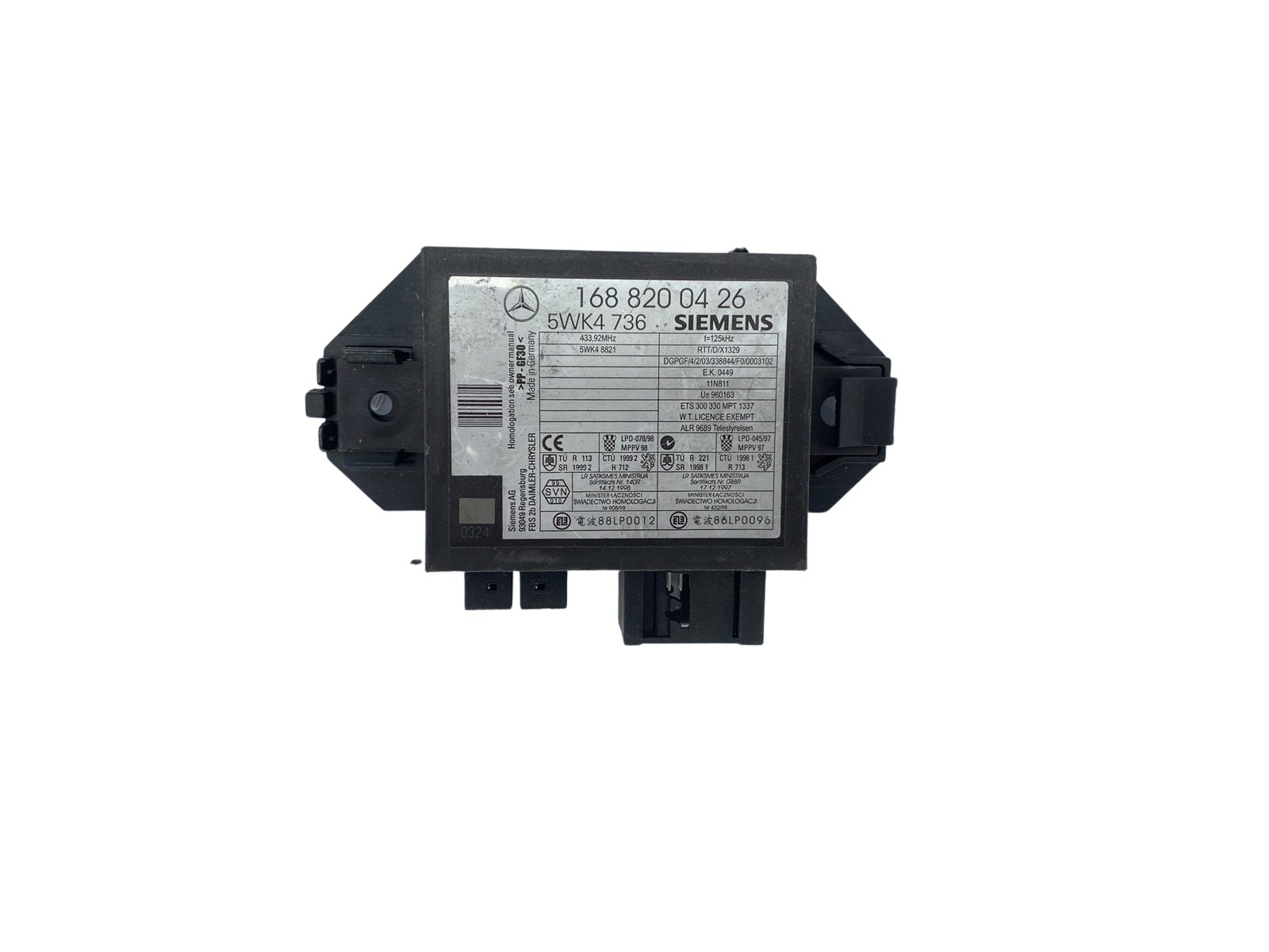Juhtplokk Immo Mercedes-Benz 1688200426 5WK4736 Siemens 58219 main product photo