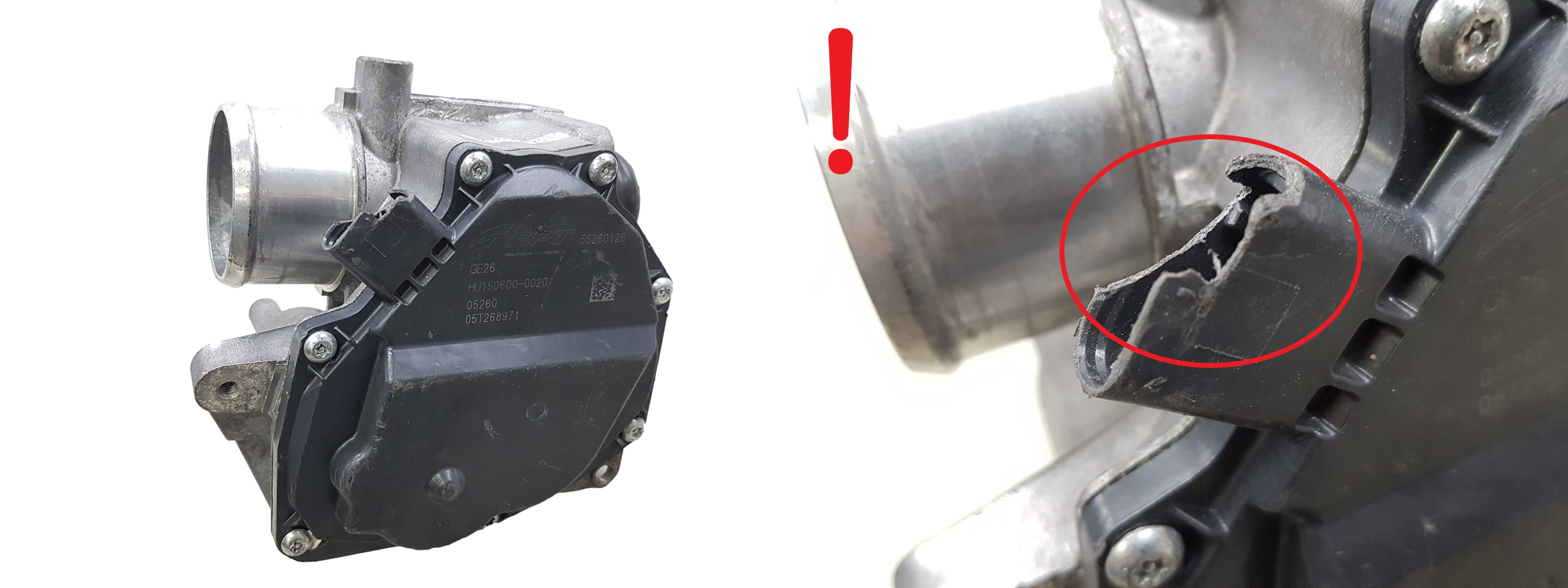 Gaasiklapi ventiil EGR Fiat Opel 55260126 HU150600-0020 1.3 CDTI 3057 main product photo