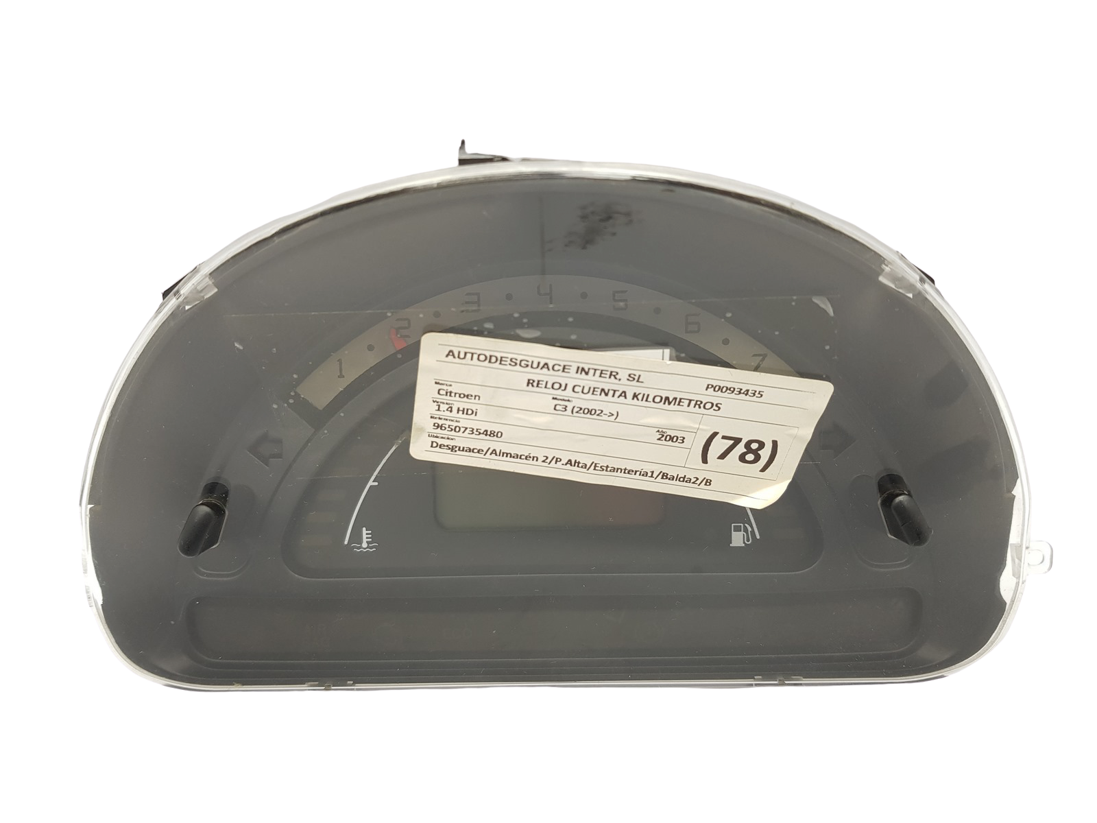 Tahhomeeter Citroen C2 C3 P9650735480 G 01 26957 main product photo
