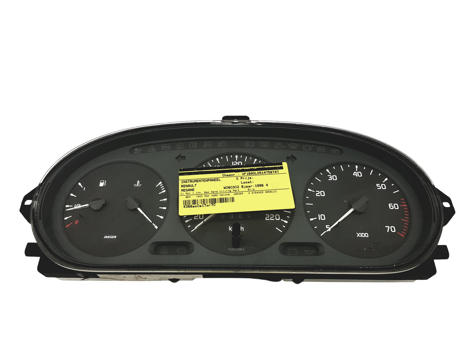 Tahhomeeter Renault Megane 1 Scenic 1 7700839644 49520 main product photo