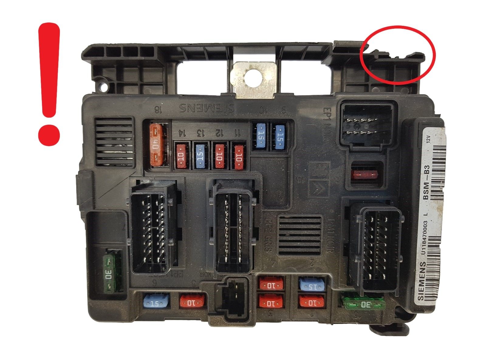 Juhtplokk BSM-B3 9650618480 U118470003L PSA Siemens 1498 main product photo